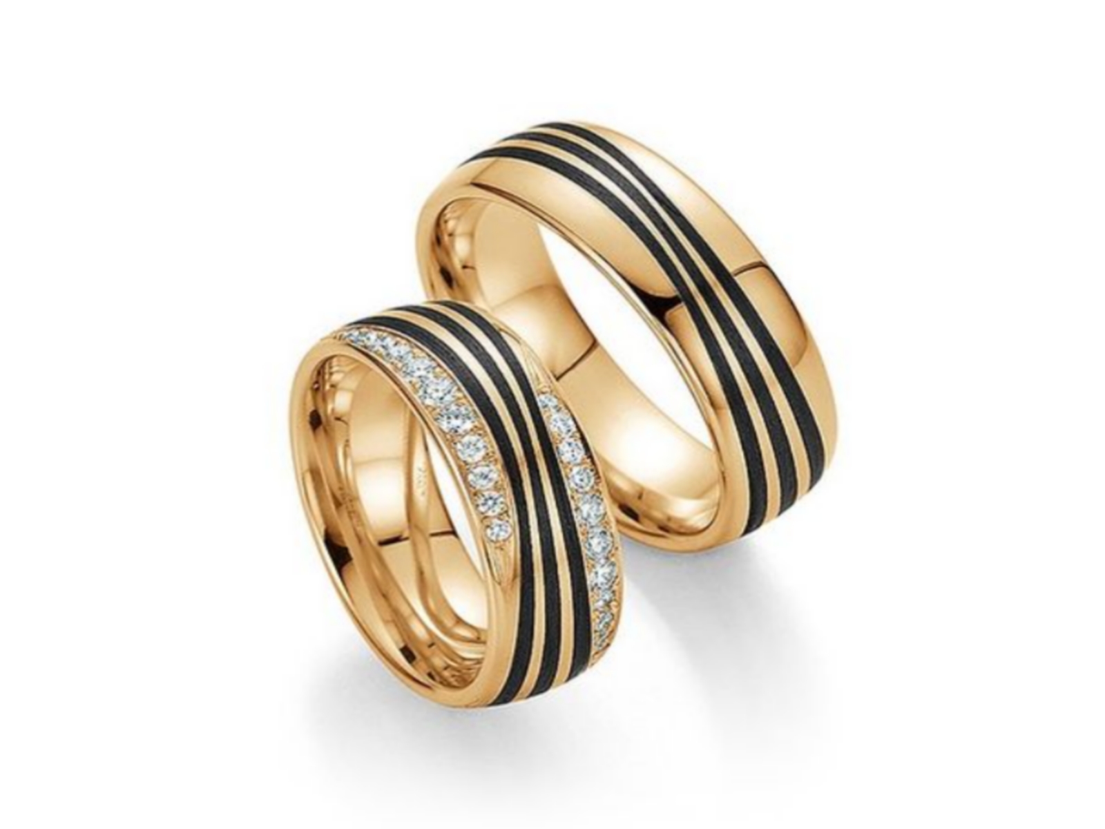 Vigselring Royal Treasure Carbone – Exklusiv Ring i 18K Guld Vigselring Royal Treasure Carbone – Exklusiv Ring i 18K Guld
