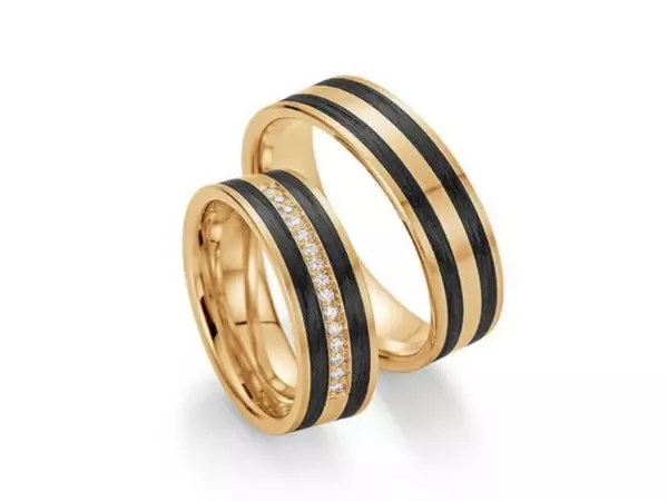 Vigselring MAJESTY Carbone