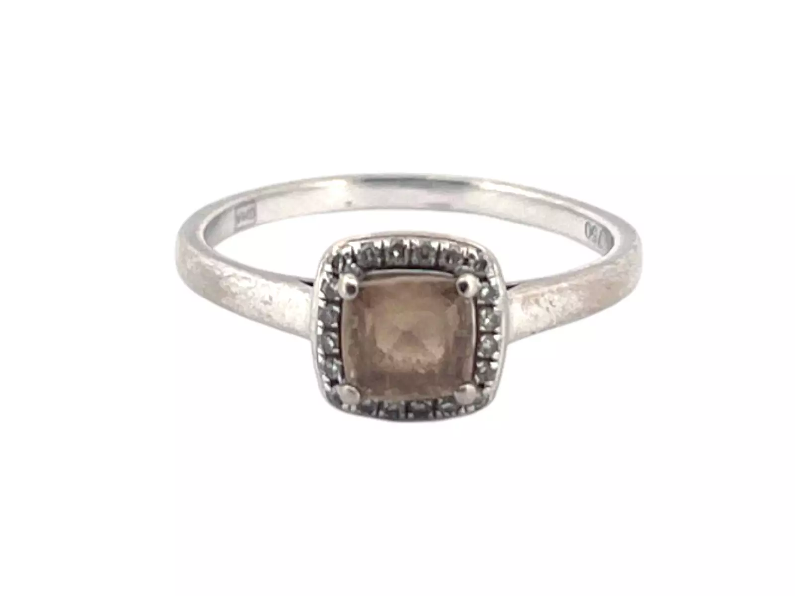 18k Diamantring vitguld 0.07 Ct