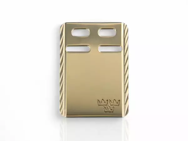 ID-Bricka Facetterad 18k 23mm