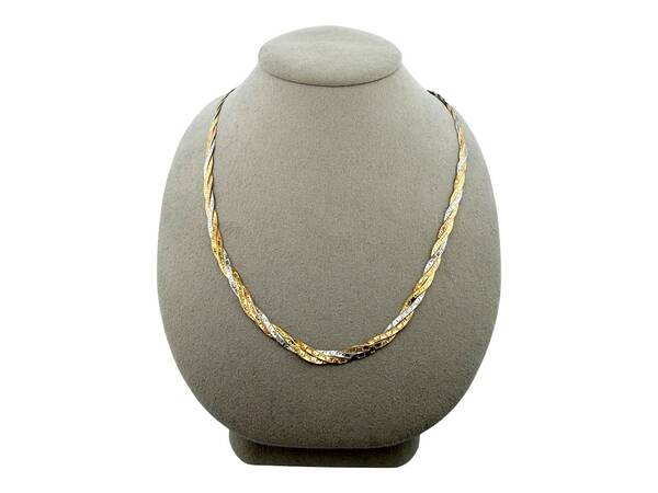 18k Flätat halsband 8.7g
